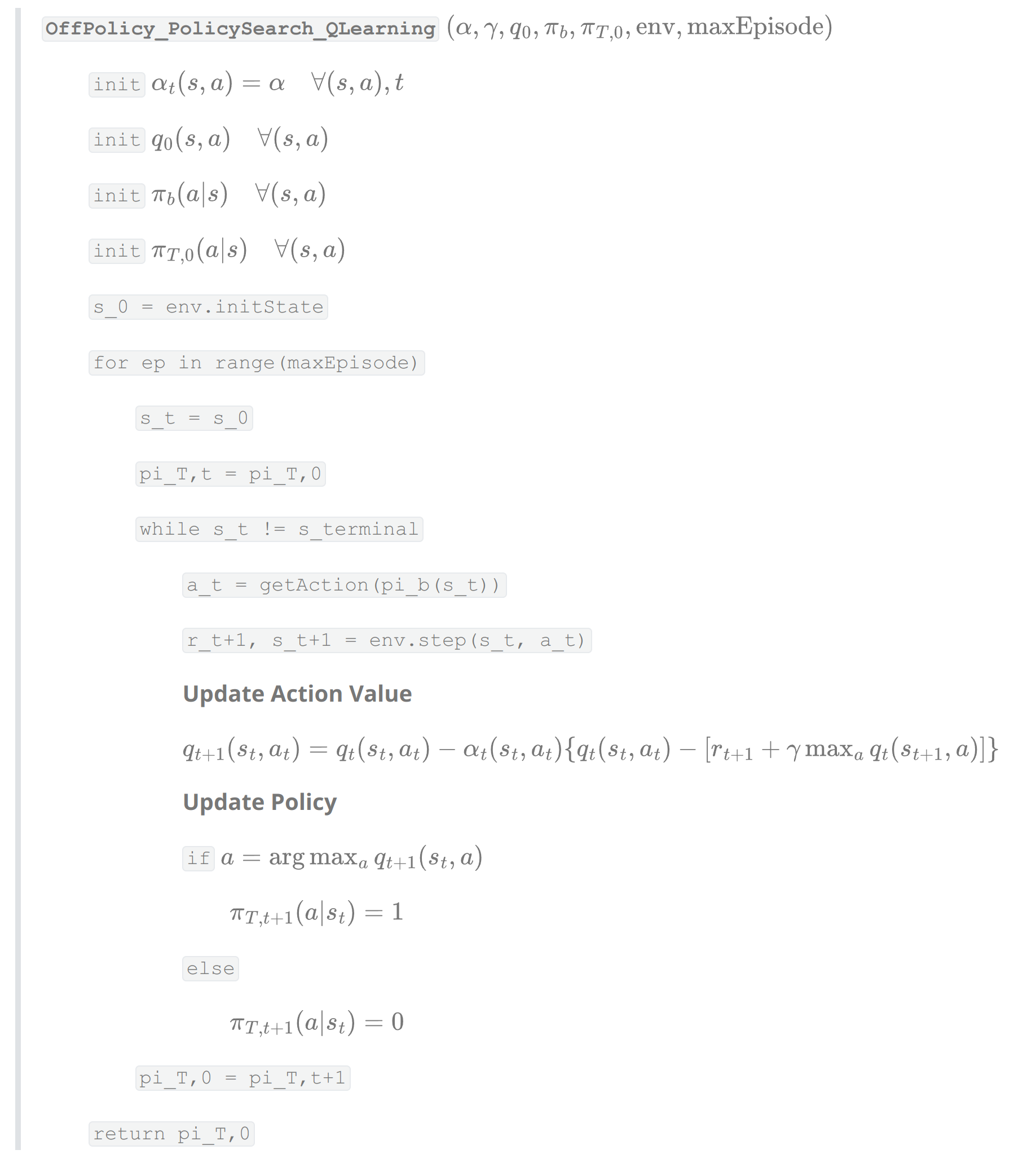 pseudo Off-Policy QLearning